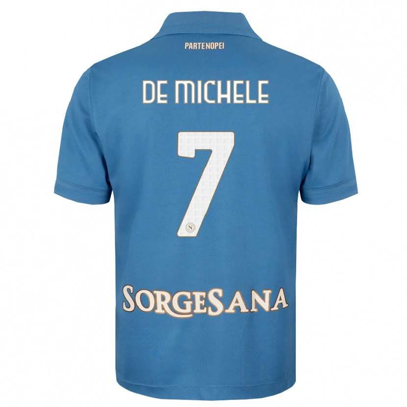 Danxen Kinder Marco De Michele #7 Nebelblau Weiß Heimtrikot Trikot 2026/27 T-Shirt Schweiz