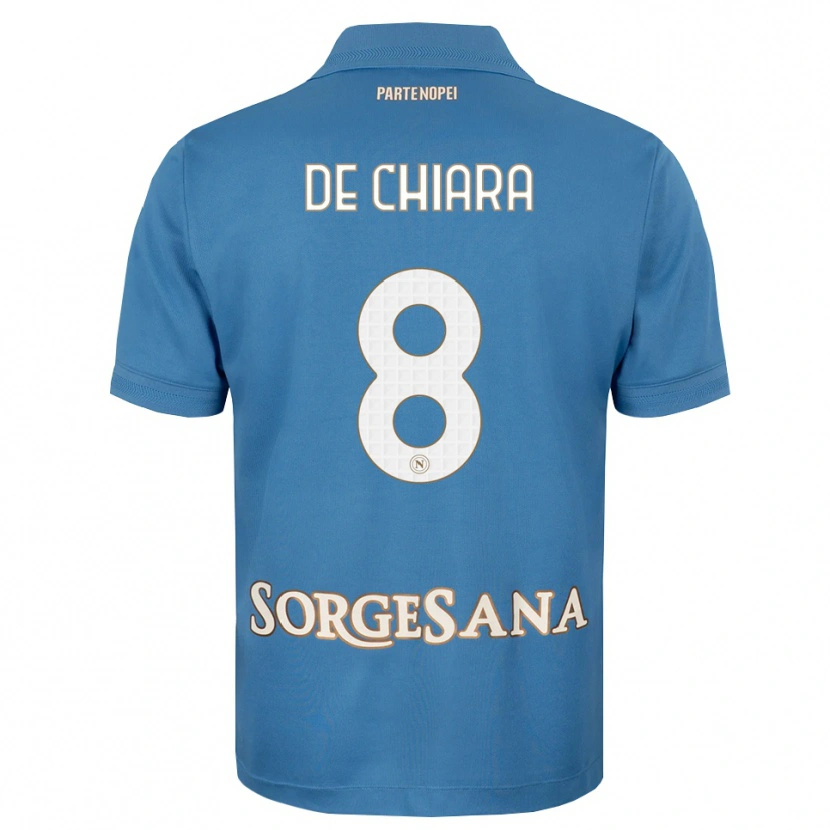 Danxen Kinder Emmanuele De Chiara #8 Nebelblau Weiß Heimtrikot Trikot 2026/27 T-Shirt Schweiz