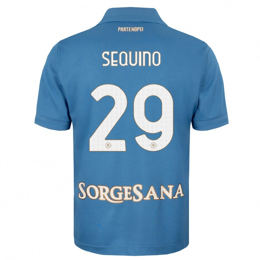 Danxen Kinder Giovanni Sequino #29 Nebelblau Weiß Heimtrikot Trikot 2026/27 T-Shirt Schweiz