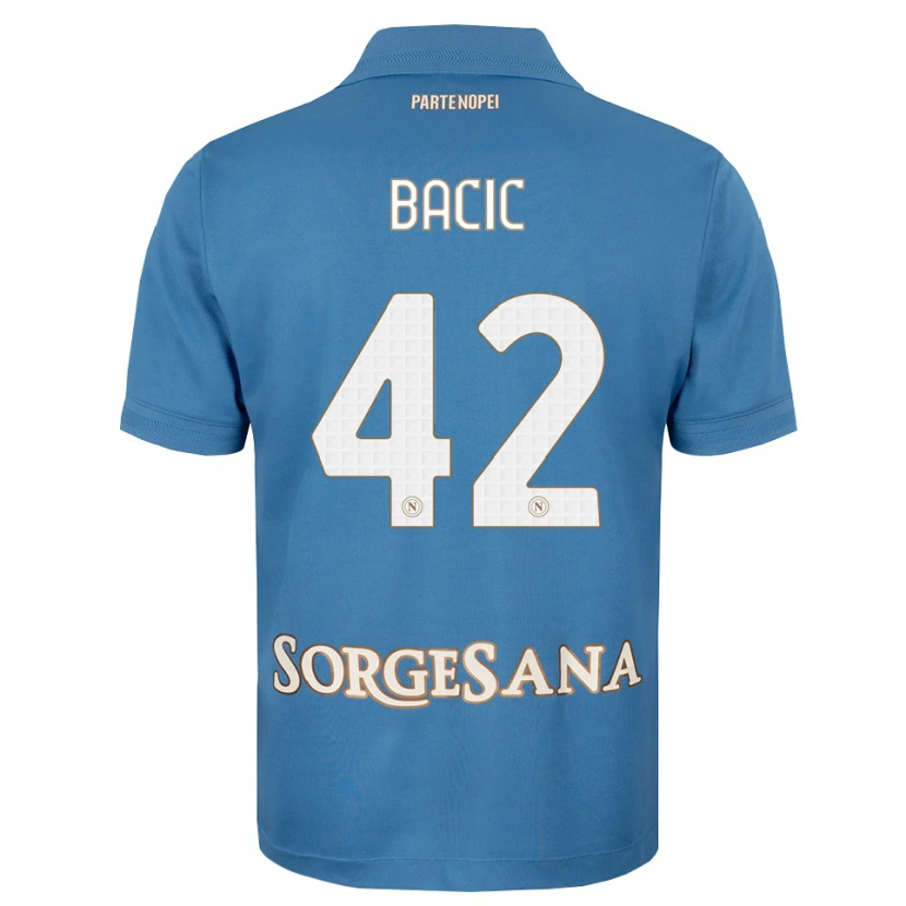 Danxen Kinder Doris Bačić #42 Nebelblau Weiß Heimtrikot Trikot 2026/27 T-Shirt Schweiz