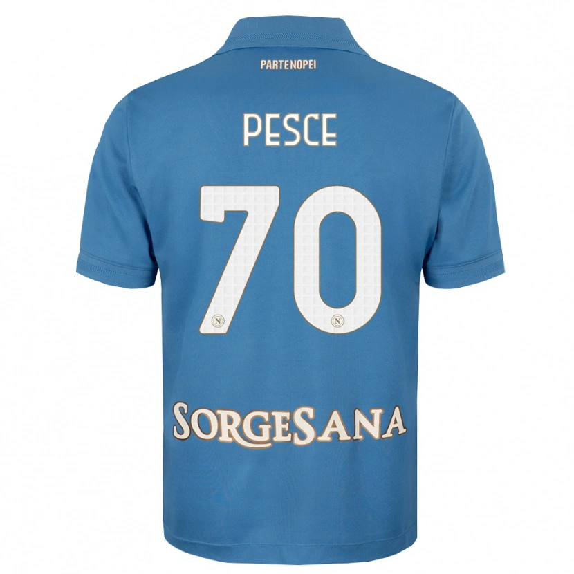 Danxen Kinder Antonio Pesce #70 Nebelblau Weiß Heimtrikot Trikot 2026/27 T-Shirt Schweiz