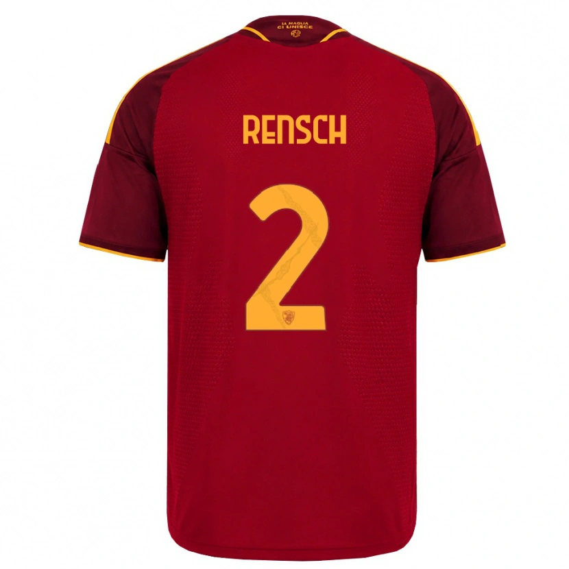 Danxen Kinder Devyne Rensch #2 Rot Gold Gelb Heimtrikot Trikot 2026/27 T-Shirt Schweiz