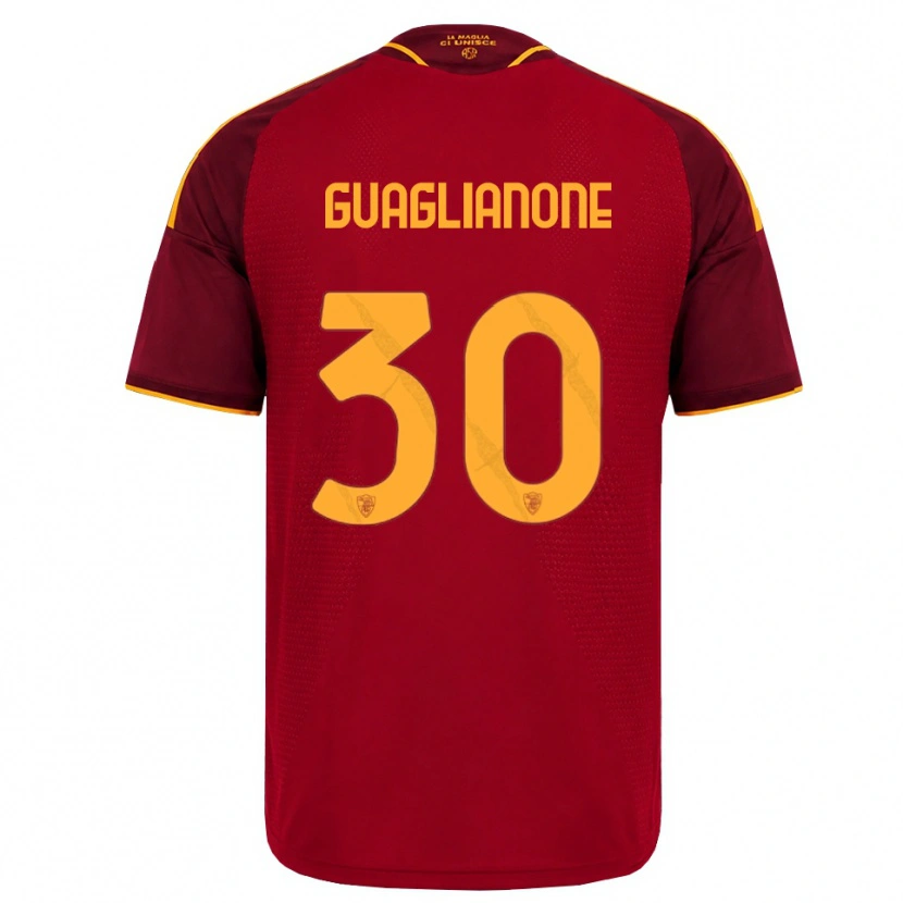 Danxen Kinder Mattia Guaglianone #30 Rot Gold Gelb Heimtrikot Trikot 2026/27 T-Shirt Schweiz