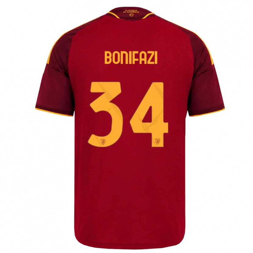 Danxen Kinder Giampaolo Bonifazi #34 Rot Gold Gelb Heimtrikot Trikot 2026/27 T-Shirt Schweiz