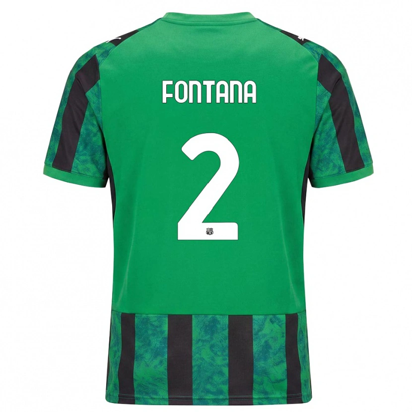 Danxen Kinder Fabrizio Fontana #2 Grün Schwarz Weiß Heimtrikot Trikot 2026/27 T-Shirt Schweiz