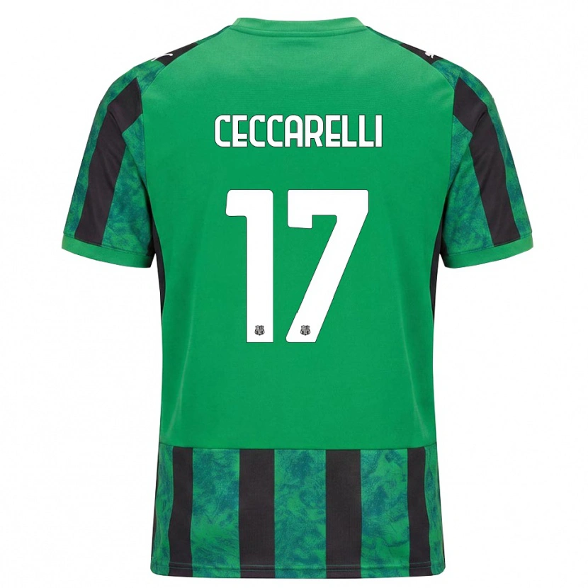 Danxen Kinder Samuel Ceccarelli #17 Grün Schwarz Weiß Heimtrikot Trikot 2026/27 T-Shirt Schweiz