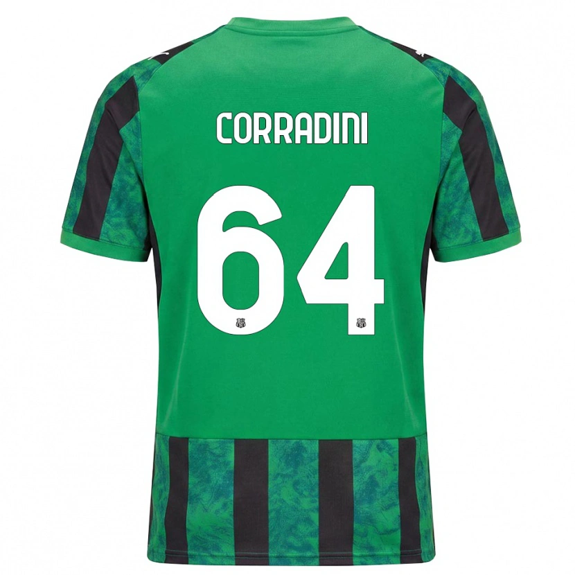 Danxen Kinder Francesco Corradini #64 Grün Schwarz Weiß Heimtrikot Trikot 2026/27 T-Shirt Schweiz