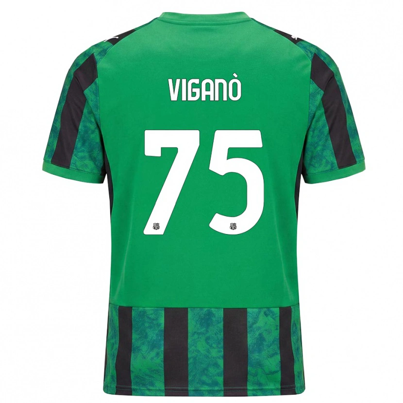Danxen Kinder Lorenzo Viganò #75 Grün Schwarz Weiß Heimtrikot Trikot 2026/27 T-Shirt Schweiz