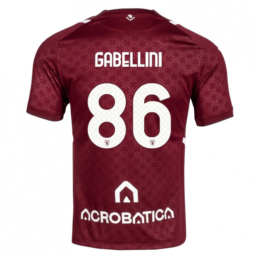 Danxen Kinder Tommaso Gabellini #86 Burgund Weiß Heimtrikot Trikot 2026/27 T-Shirt Schweiz