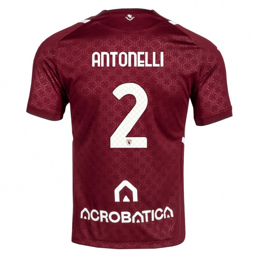 Danxen Kinder Moise Antonelli #2 Burgund Weiß Heimtrikot Trikot 2026/27 T-Shirt Schweiz
