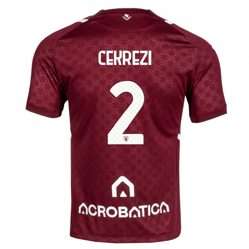 Danxen Kinder Lucas Cekrezi #2 Burgund Weiß Heimtrikot Trikot 2026/27 T-Shirt Schweiz