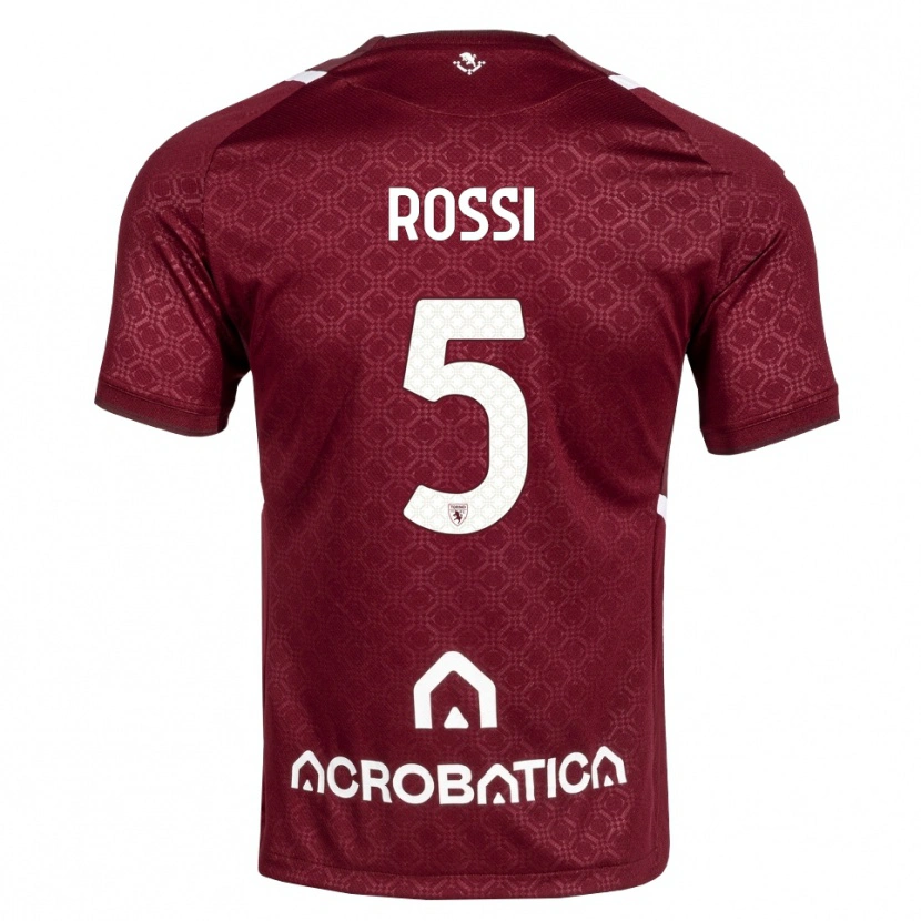 Danxen Kinder Simone Rossi #5 Burgund Weiß Heimtrikot Trikot 2026/27 T-Shirt Schweiz