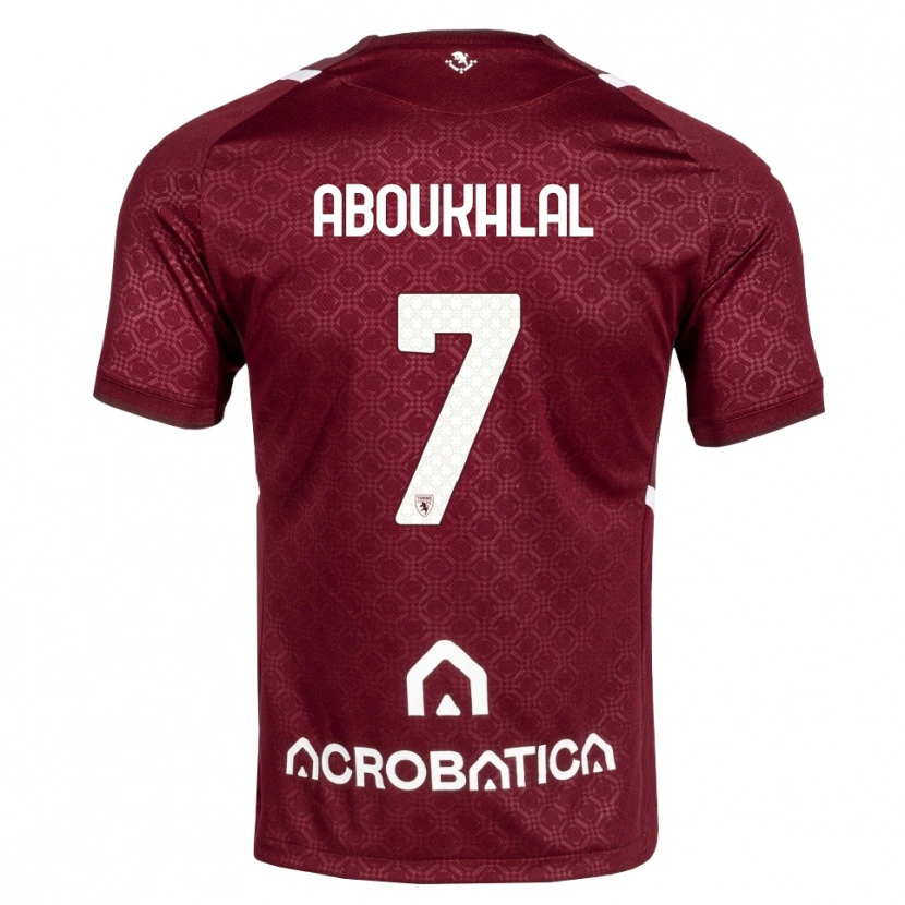 Danxen Kinder Zakaria Aboukhlal #7 Burgund Weiß Heimtrikot Trikot 2026/27 T-Shirt Schweiz