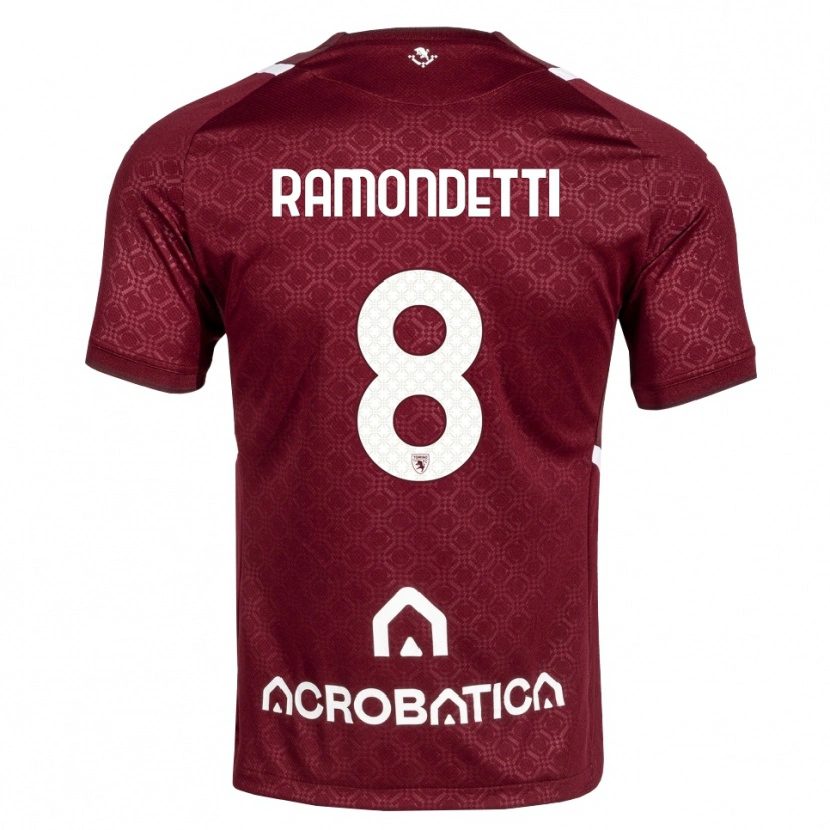 Danxen Kinder Vittorio Ramondetti #8 Burgund Weiß Heimtrikot Trikot 2026/27 T-Shirt Schweiz