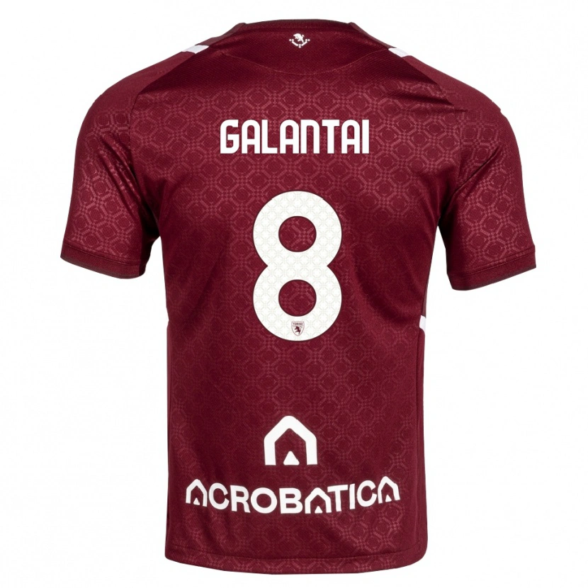 Danxen Kinder Tamás Galántai #8 Burgund Weiß Heimtrikot Trikot 2026/27 T-Shirt Schweiz