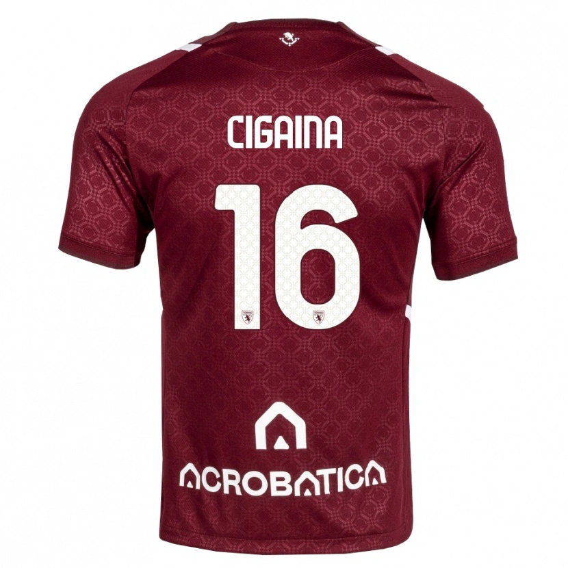 Danxen Kinder Filippo Cigaina #16 Burgund Weiß Heimtrikot Trikot 2026/27 T-Shirt Schweiz