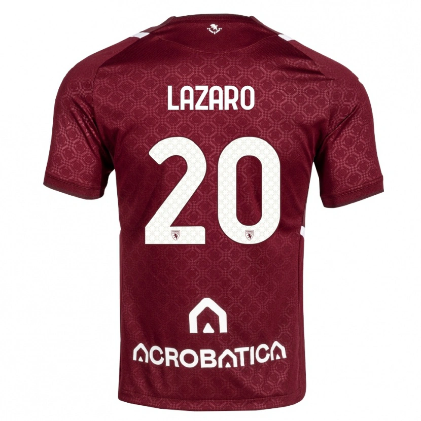 Danxen Kinder Valentino Lazaro #20 Burgund Weiß Heimtrikot Trikot 2026/27 T-Shirt Schweiz