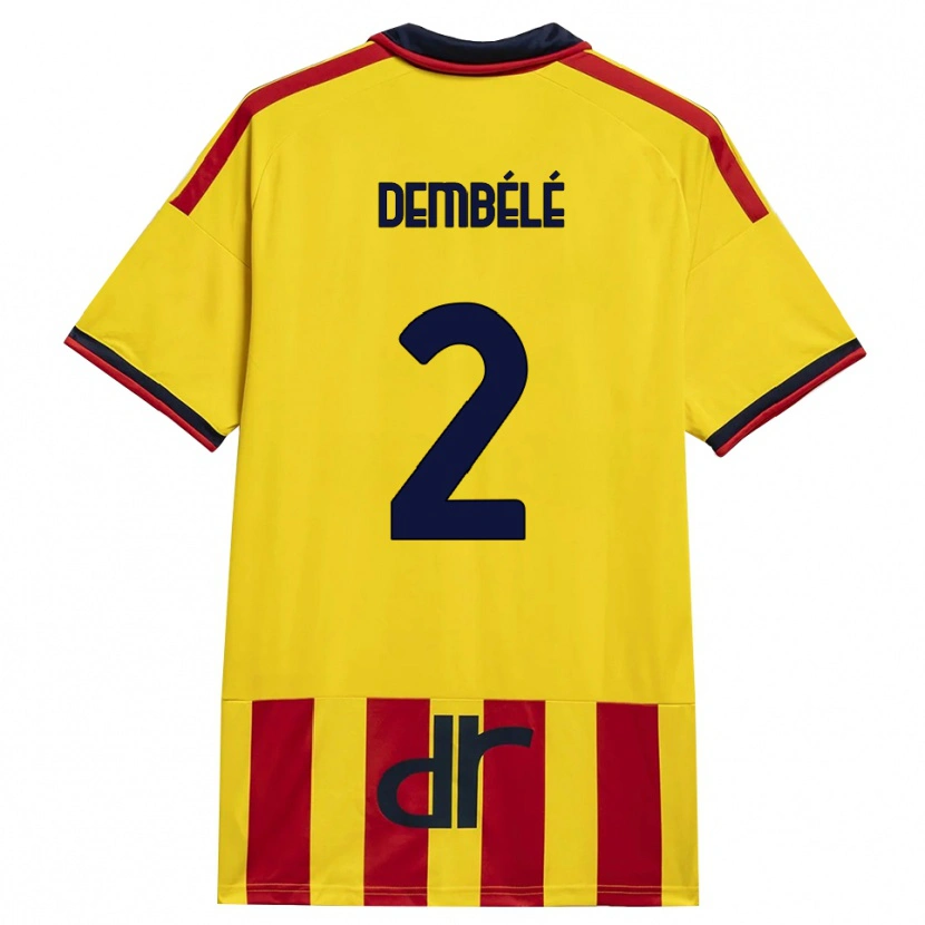 Danxen Kinder Ali Dembélé #2 Gelb Rot Heimtrikot Trikot 2026/27 T-Shirt Schweiz