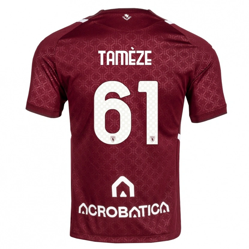 Danxen Kinder Adrien Tamèze #61 Burgund Weiß Heimtrikot Trikot 2026/27 T-Shirt Schweiz