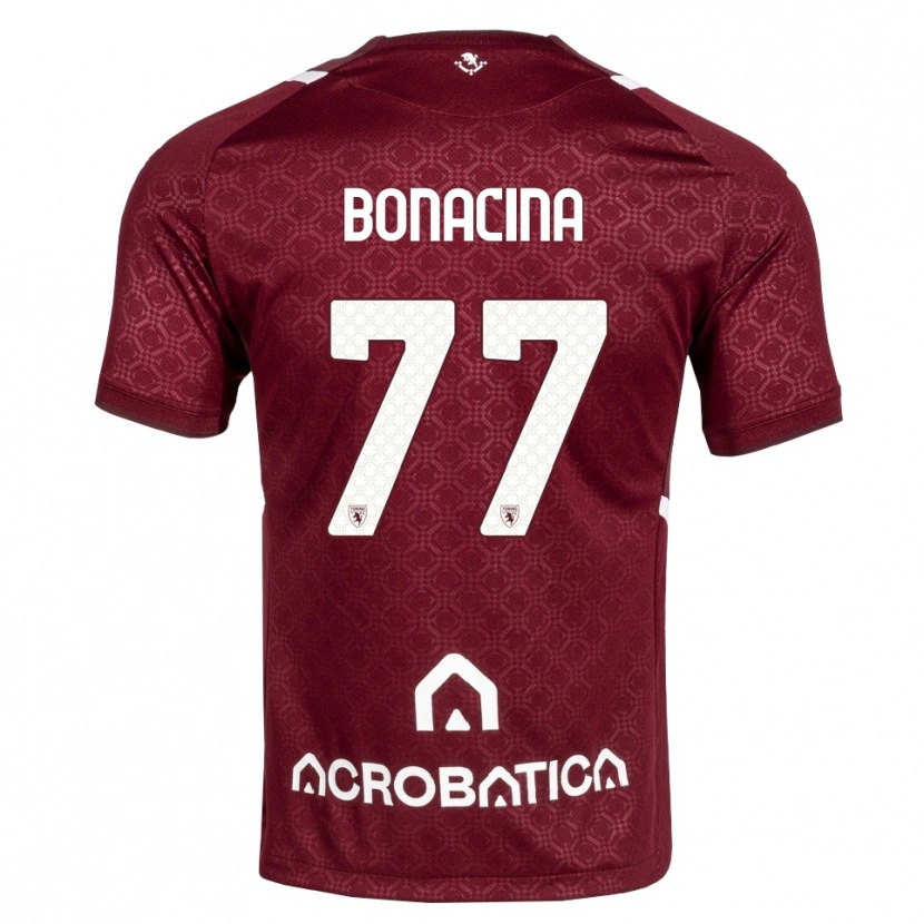 Danxen Kinder David Bonacina #77 Burgund Weiß Heimtrikot Trikot 2026/27 T-Shirt Schweiz