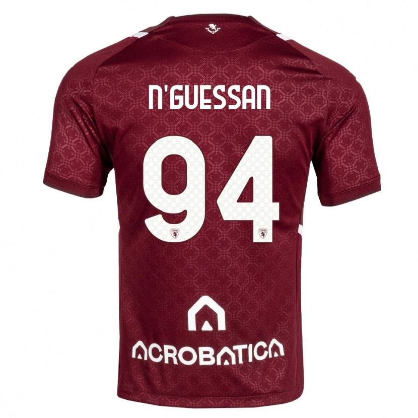 Danxen Kinder Ange Caumenan N'guessan #94 Burgund Weiß Heimtrikot Trikot 2026/27 T-Shirt Schweiz