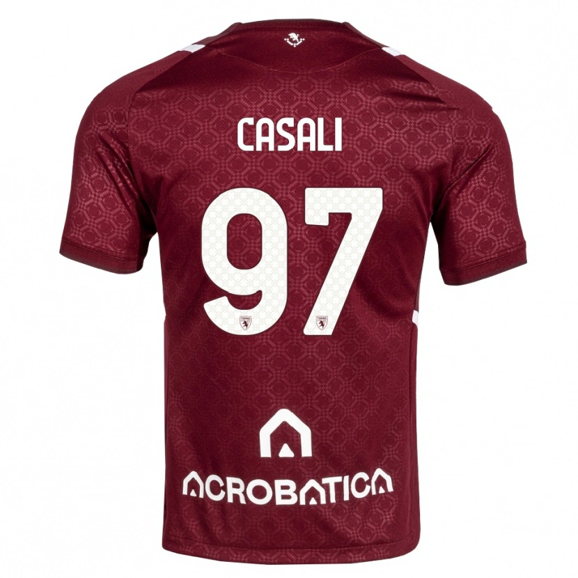 Danxen Kinder Michele Casali #97 Burgund Weiß Heimtrikot Trikot 2026/27 T-Shirt Schweiz