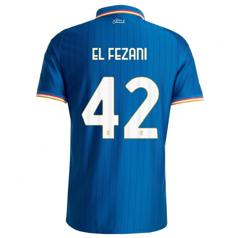 Danxen Kinder Mohamed El Fezani #42 Blau Weiß Rot Heimtrikot Trikot 2026/27 T-Shirt Schweiz
