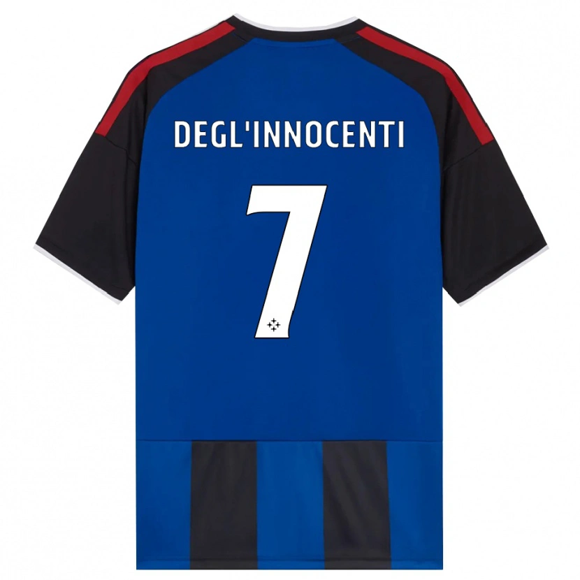 Danxen Kinder Tommaso Degl'innocenti #7 Schwarz Rot Weiß Blau Heimtrikot Trikot 2026/27 T-Shirt Schweiz