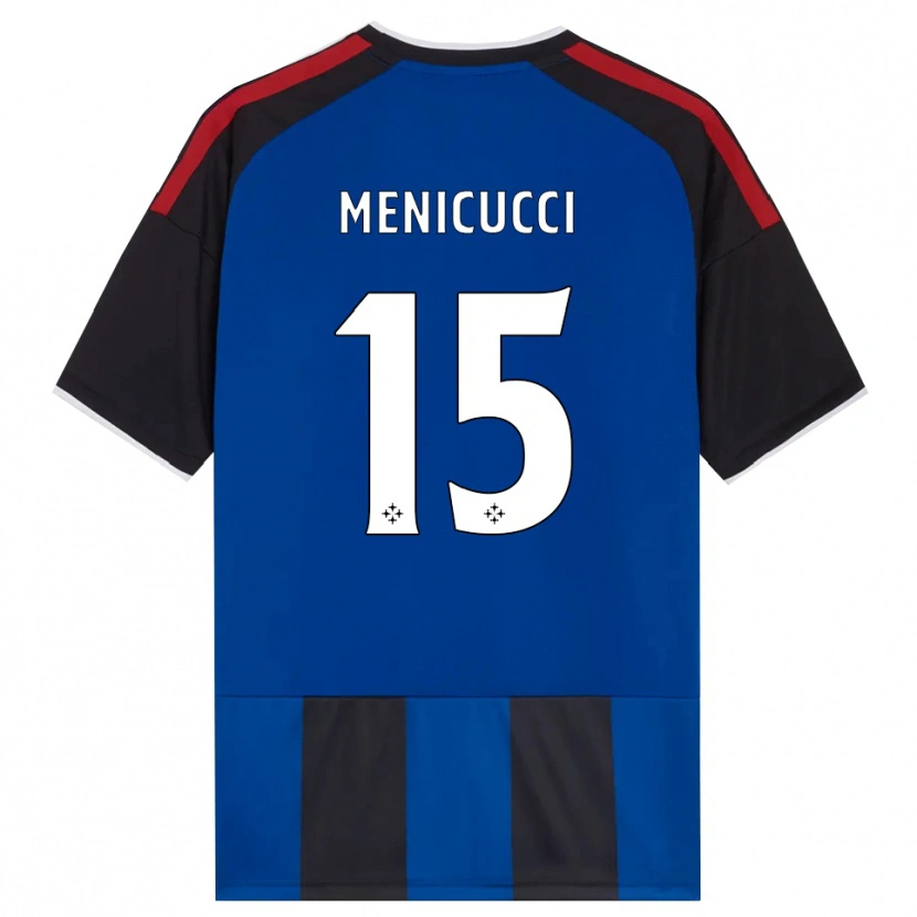 Danxen Kinder Edoardo Menicucci #15 Schwarz Rot Weiß Blau Heimtrikot Trikot 2026/27 T-Shirt Schweiz