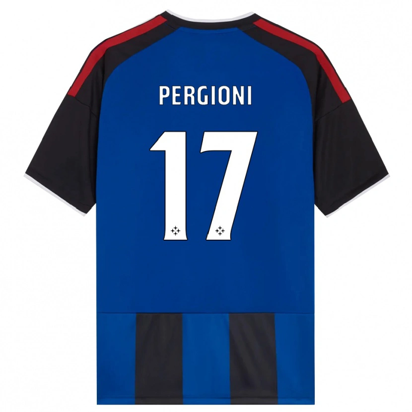 Danxen Kinder Kevin Pergioni #17 Schwarz Rot Weiß Blau Heimtrikot Trikot 2026/27 T-Shirt Schweiz