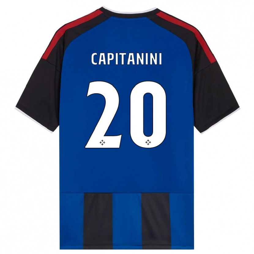 Danxen Kinder Diego Capitanini #20 Schwarz Rot Weiß Blau Heimtrikot Trikot 2026/27 T-Shirt Schweiz
