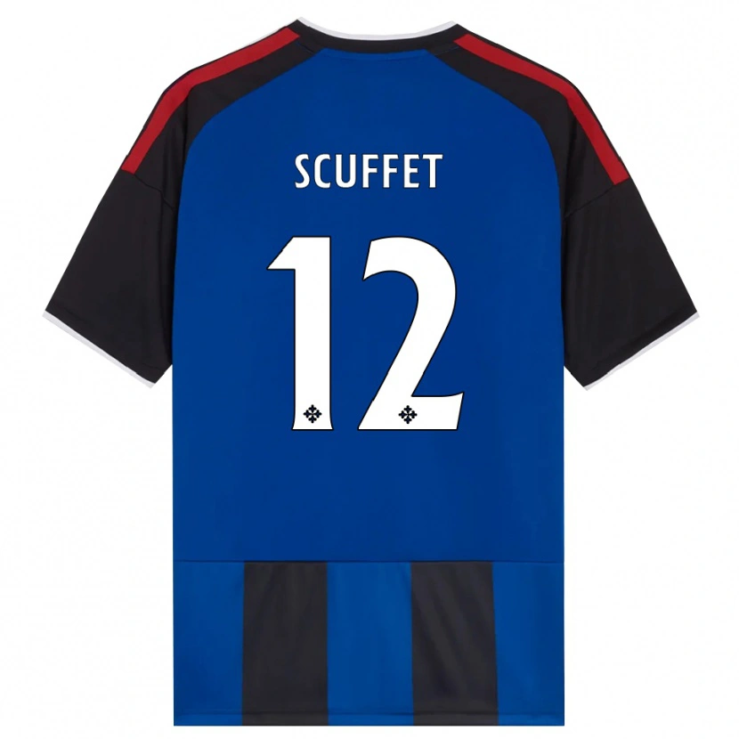 Danxen Kinder Simone Scuffet #12 Schwarz Rot Weiß Blau Heimtrikot Trikot 2026/27 T-Shirt Schweiz