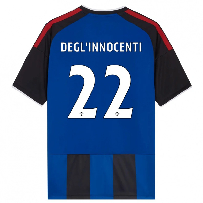 Danxen Kinder Luca Degl'innocenti #22 Schwarz Rot Weiß Blau Heimtrikot Trikot 2026/27 T-Shirt Schweiz
