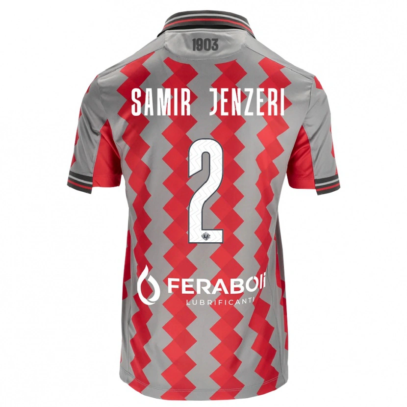 Danxen Kinder Gabriele Samir Jenzeri #2 Grau Rot Weiß Heimtrikot Trikot 2026/27 T-Shirt Schweiz