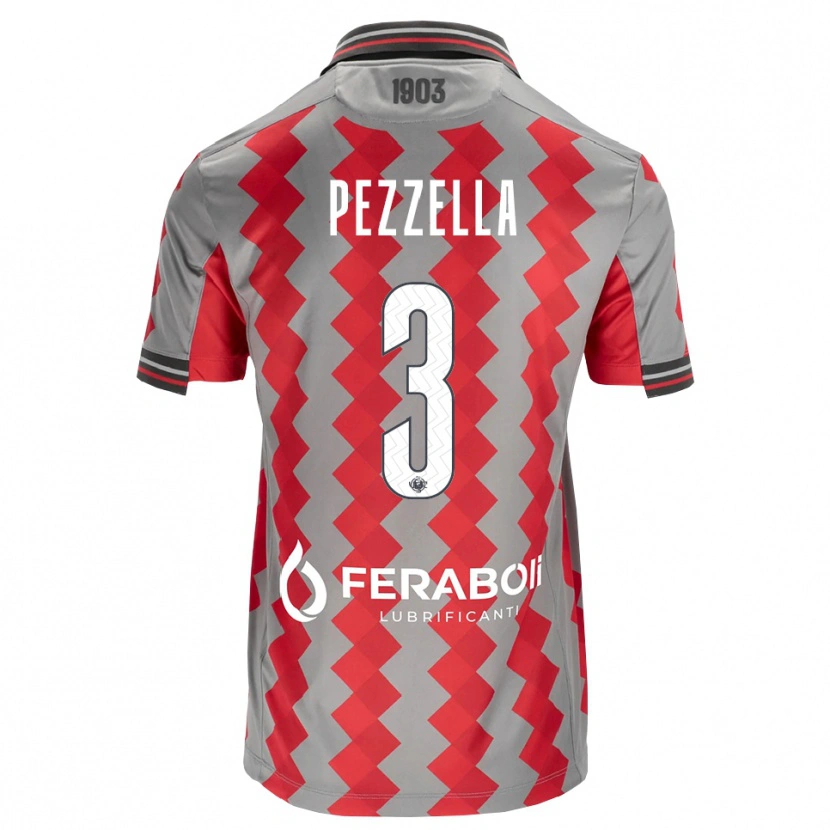 Danxen Kinder Giuseppe Pezzella #3 Grau Rot Weiß Heimtrikot Trikot 2026/27 T-Shirt Schweiz