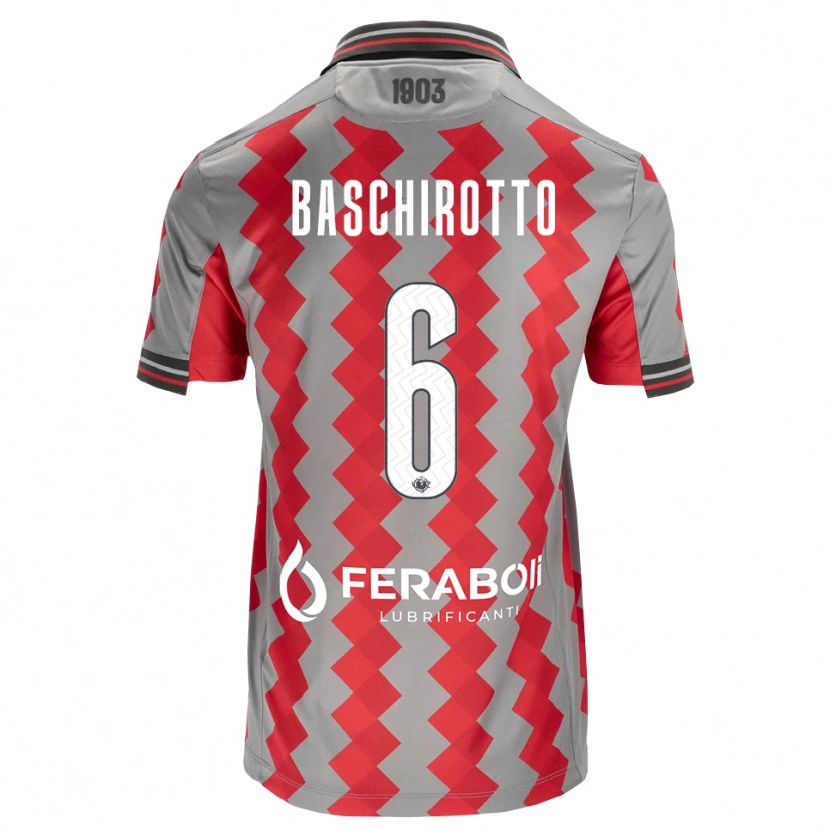 Danxen Kinder Federico Baschirotto #6 Grau Rot Weiß Heimtrikot Trikot 2026/27 T-Shirt Schweiz