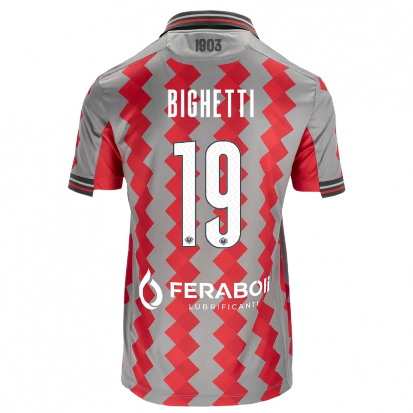 Danxen Kinder Paolo Bighetti #19 Grau Rot Weiß Heimtrikot Trikot 2026/27 T-Shirt Schweiz
