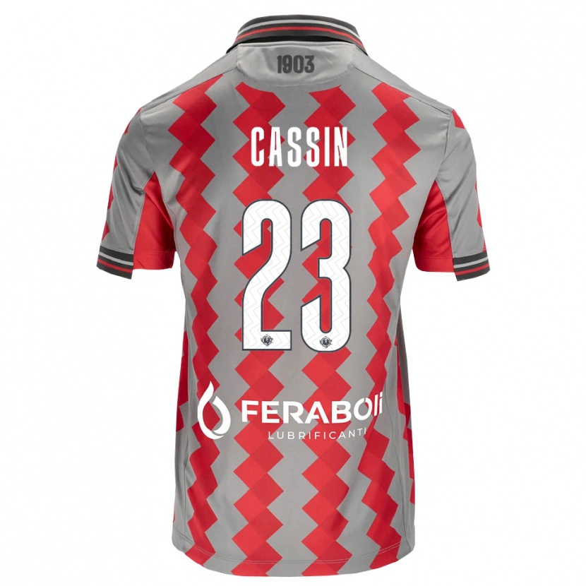 Danxen Kinder Marco Cassin #23 Grau Rot Weiß Heimtrikot Trikot 2026/27 T-Shirt Schweiz
