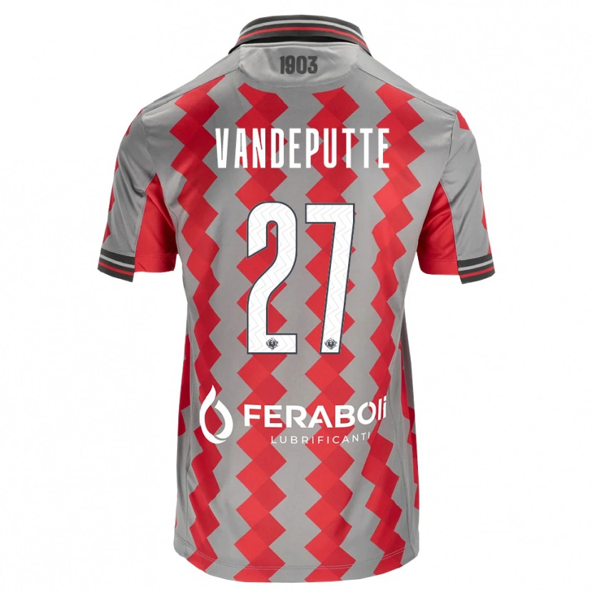 Danxen Kinder Jari Vandeputte #27 Grau Rot Weiß Heimtrikot Trikot 2026/27 T-Shirt Schweiz