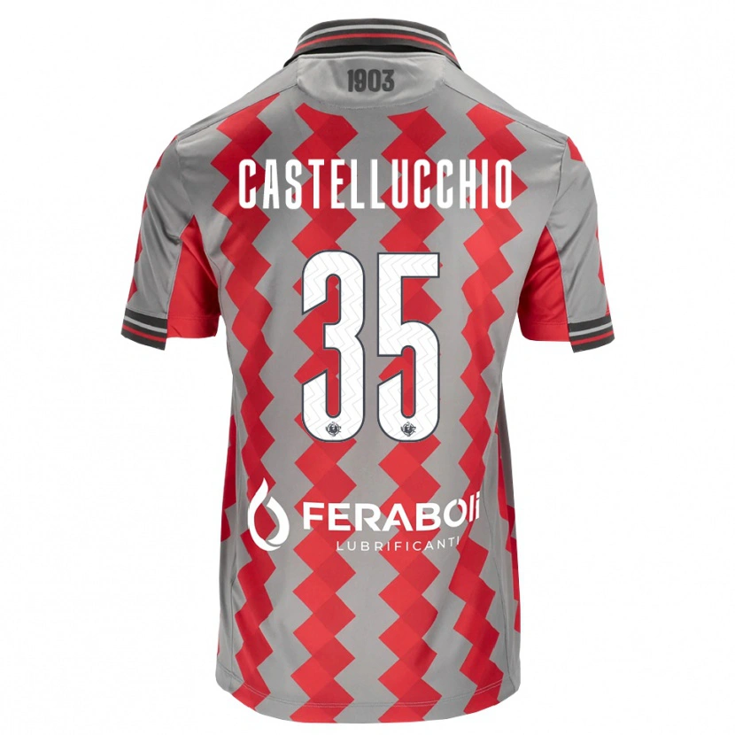 Danxen Kinder Gabriele Castellucchio #35 Grau Rot Weiß Heimtrikot Trikot 2026/27 T-Shirt Schweiz