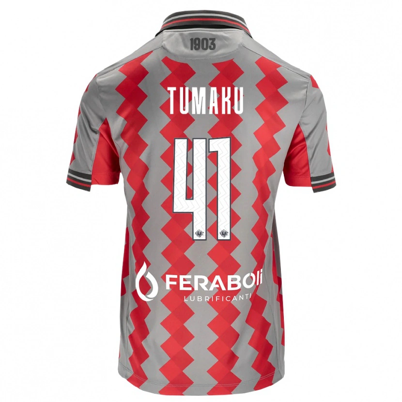 Danxen Kinder Niccolò Tumaku #41 Grau Rot Weiß Heimtrikot Trikot 2026/27 T-Shirt Schweiz