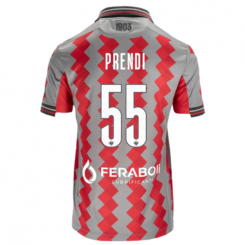 Danxen Kinder Denis Prendi #55 Grau Rot Weiß Heimtrikot Trikot 2026/27 T-Shirt Schweiz