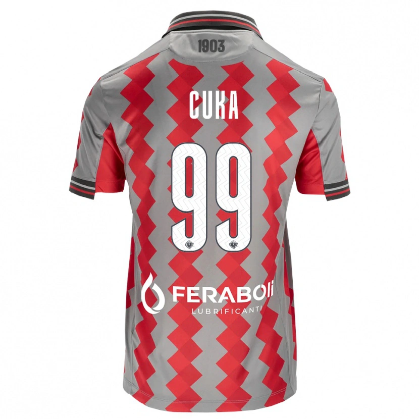 Danxen Kinder Samuel Cuka #99 Grau Rot Weiß Heimtrikot Trikot 2026/27 T-Shirt Schweiz