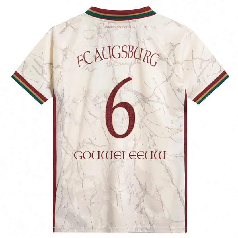 Danxen Kinder Jeffrey Gouweleeuw #6 Grün Reis Weiß Burgund Heimtrikot Trikot 2026/27 T-Shirt Schweiz