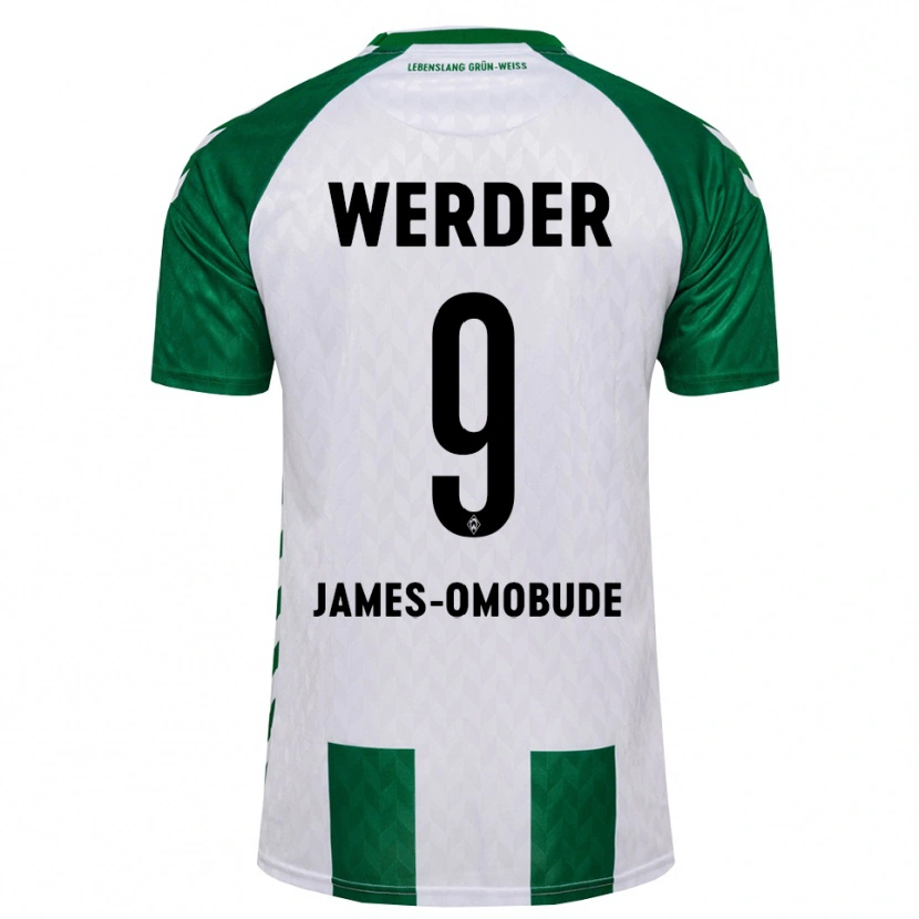 Danxen Kinder Favor James-Omobude #9 Grün Weiß Heimtrikot Trikot 2026/27 T-Shirt Schweiz