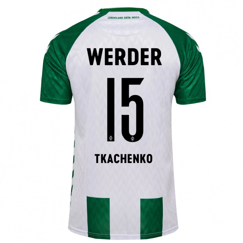 Danxen Kinder Oleksandr Tkachenko #15 Grün Weiß Heimtrikot Trikot 2026/27 T-Shirt Schweiz