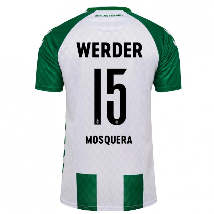Danxen Kinder Arley Mosquera #15 Grün Weiß Heimtrikot Trikot 2026/27 T-Shirt Schweiz