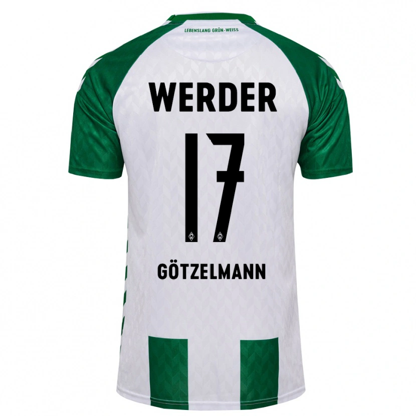 Danxen Kinder Patrick Götzelmann #17 Grün Weiß Heimtrikot Trikot 2026/27 T-Shirt Schweiz