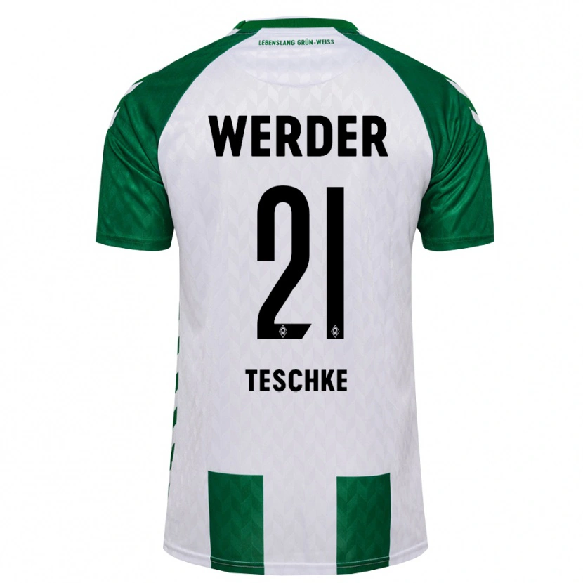Danxen Kinder Tim Teschke #21 Grün Weiß Heimtrikot Trikot 2026/27 T-Shirt Schweiz