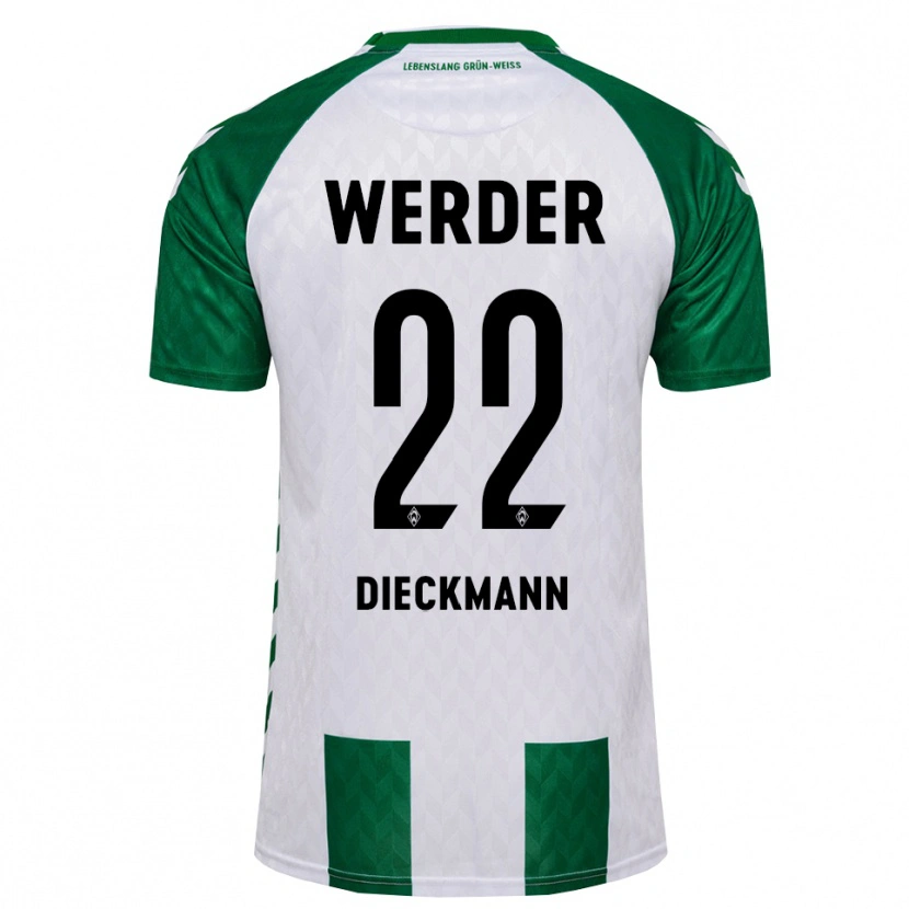 Danxen Kinder Rieke Dieckmann #22 Grün Weiß Heimtrikot Trikot 2026/27 T-Shirt Schweiz